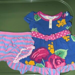 Matilda Jane Blue and Pink Floral dress with bloomers